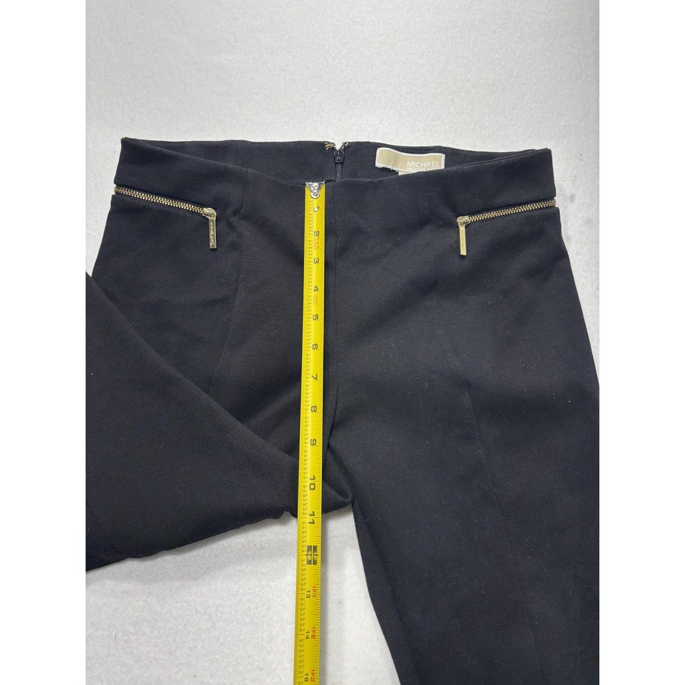 MICHAEL Michael Kors Pants Womens 6 Black Ponte Slim Ankle Zip Pocket Stretch - Picture 7 of 11